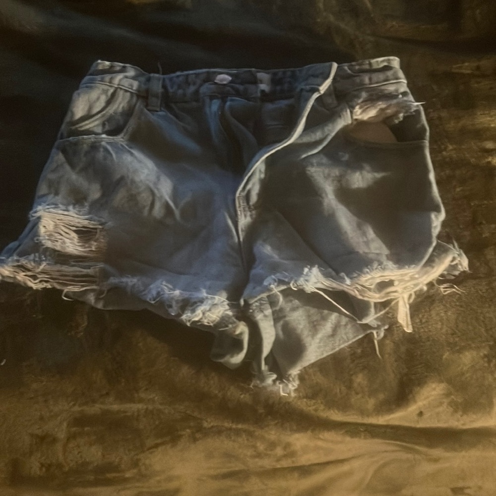 Rollas distressed shorts